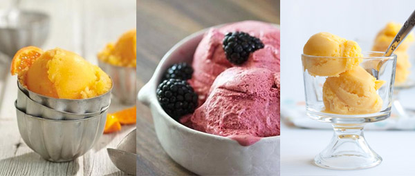 sorbets and vegan ice creams with Vitamix