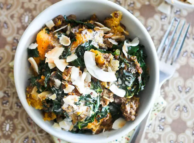 butternut squash and sausage breakfast bowl AIP