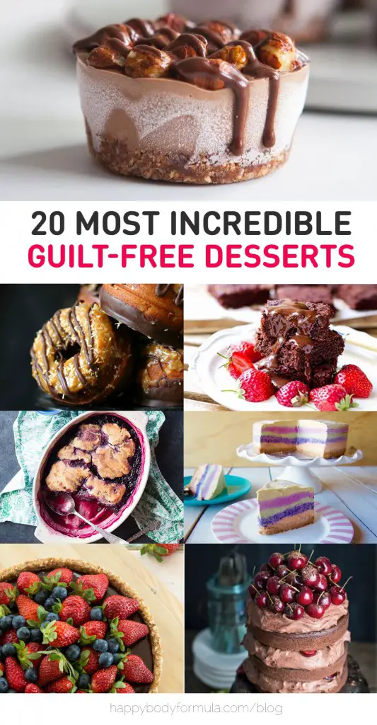 20 Most Incredible Guilt Free Desserts - paleo, raw, vegan and gluten free recipes.