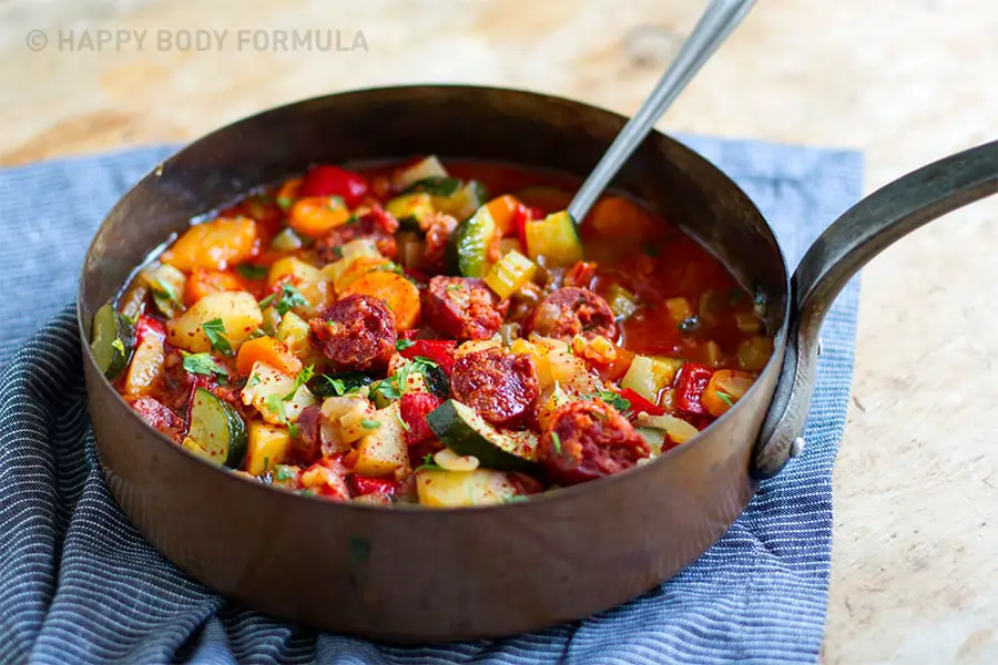 Best Spanish Stew With Chorizo &amp; Vegetables