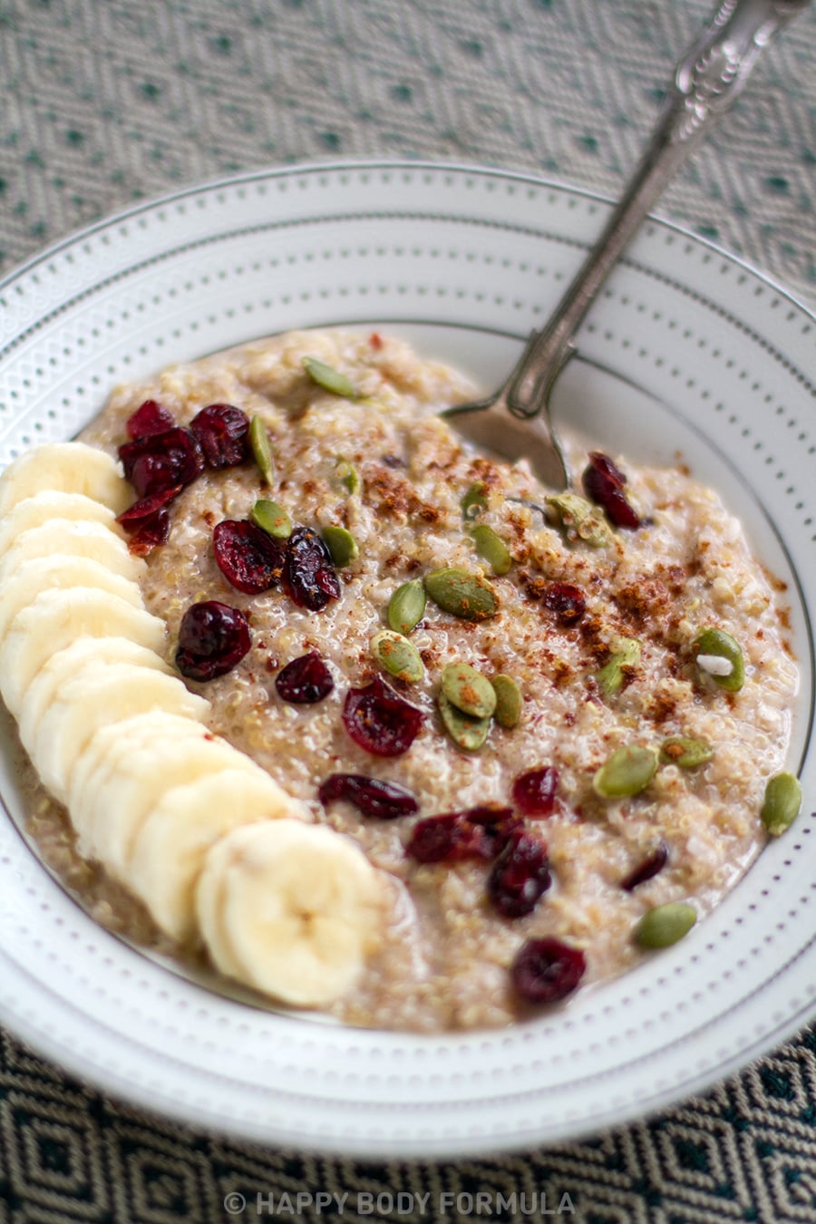 Spiced Quinoa Coconut Porridge - paleo, gluten free, dairy free