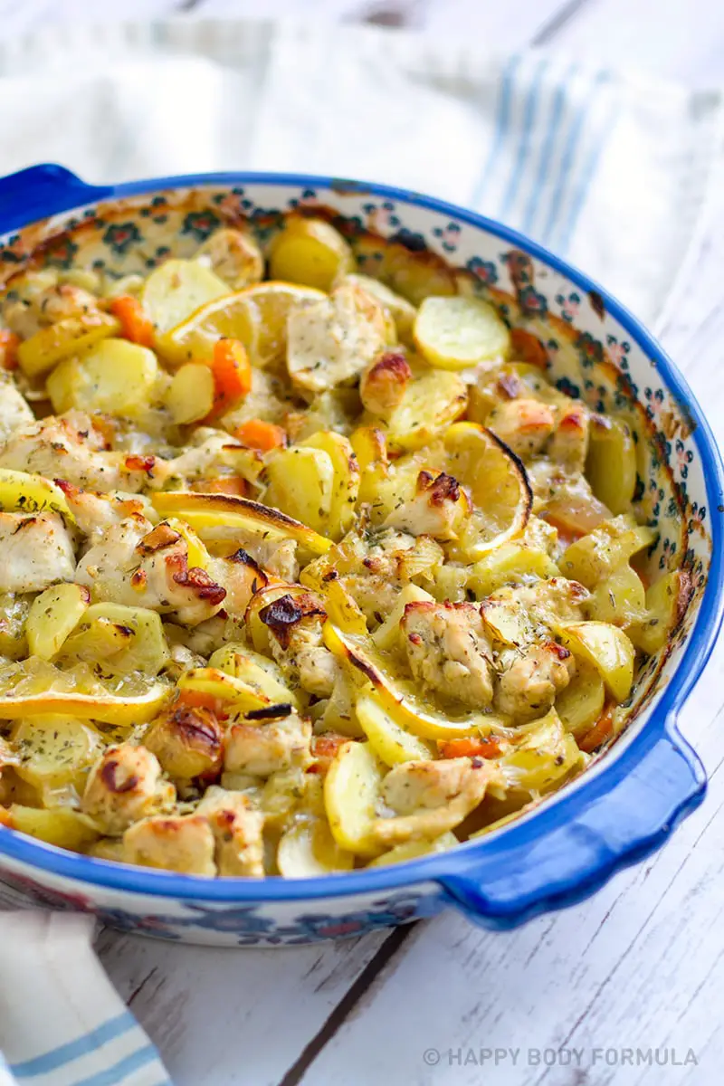 Lemon & Herb Chicken Potato Casserole (dairy-free, gluten-free, paleo friendly)