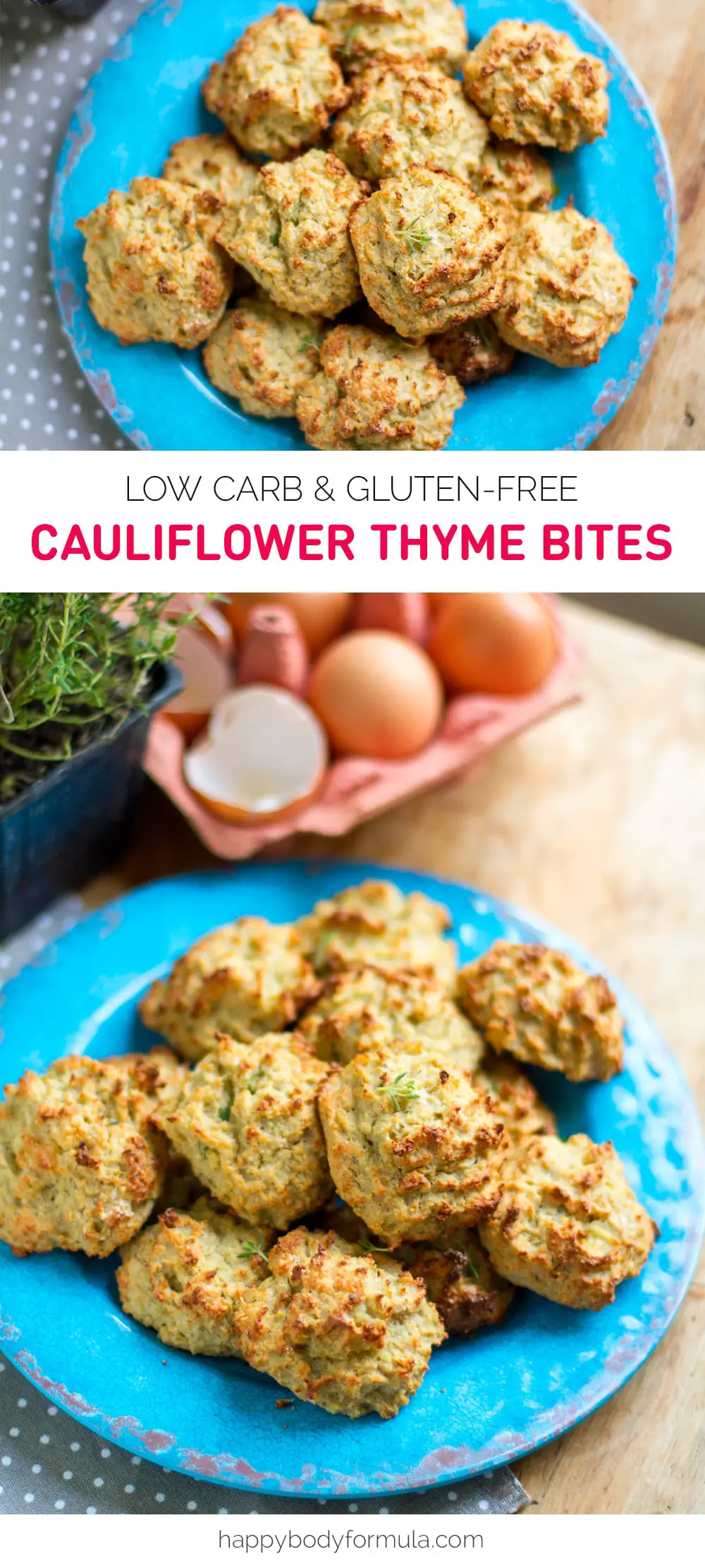 Low Carb & Gluten-Free Cauliflower Thyme Bites 