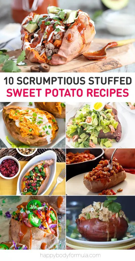 10 Scrumptious Paleo & Gluten-Free Stuffed Sweet Potato Recipes - get your sweet spuds on.