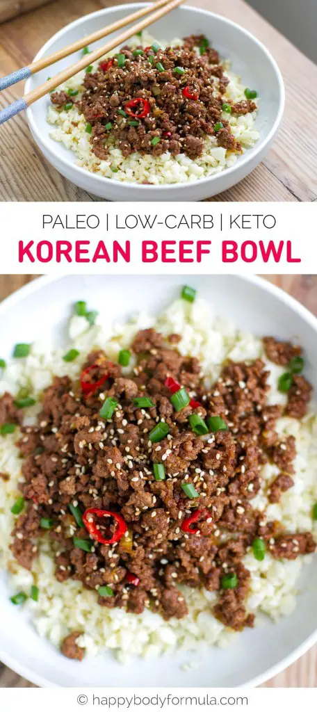 Korean Beef Bowl (Paleo, Keto, Low-Carb)