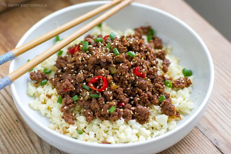 15-Minute Low-Carb Korean Beef Bowl - Happy Body Formula