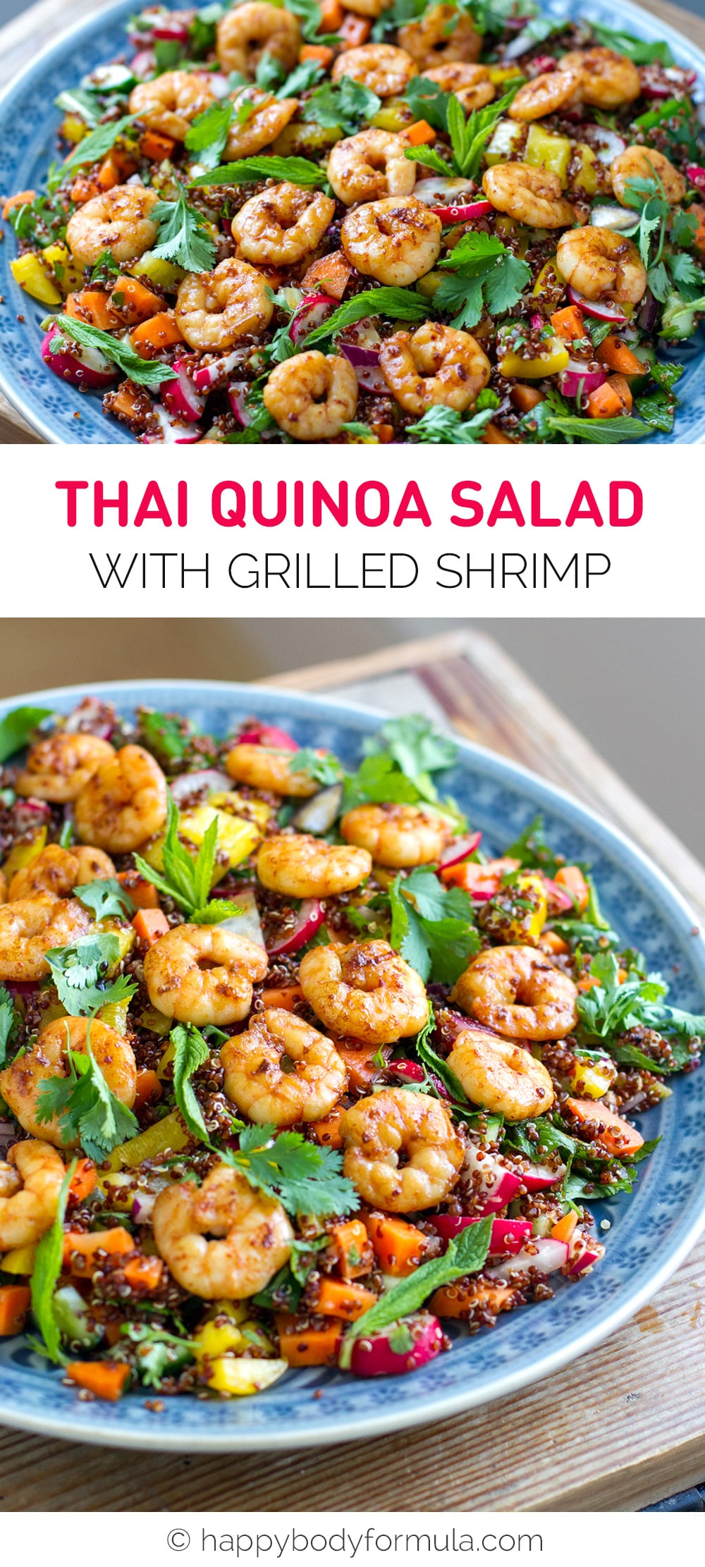 Thai Quinoa Salad With Grilled Shrimp