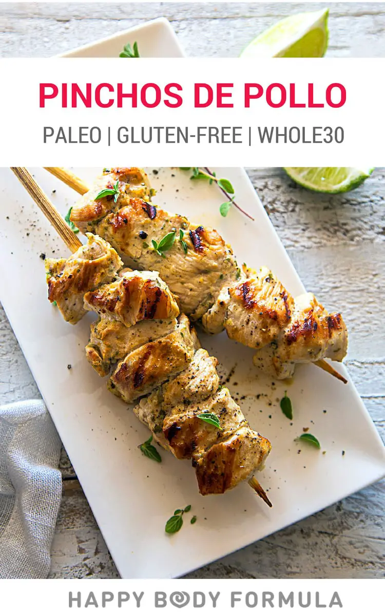 Pinchos De Pollo (Chicken Skewers) - Paleo, Gluten-Free, Whole30, Keto