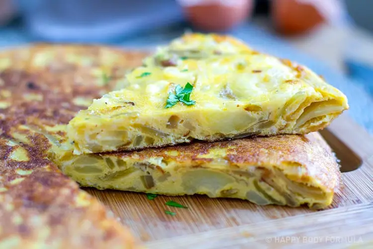 Potato & Onion Spanish Tortilla (Dairy-free, Gluten-free, Whole30) 