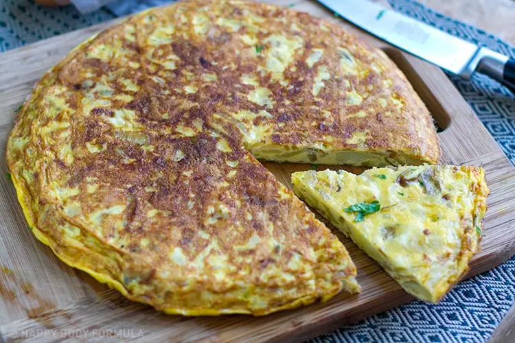 Potato & Onion Spanish Tortilla (Dairy-free, Gluten-free, Whole30) 