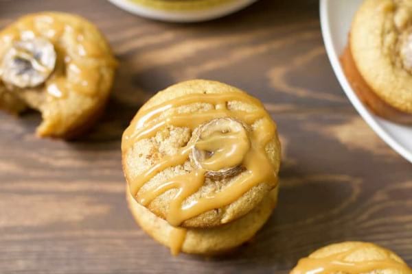 Peanut butter banana protein muffins