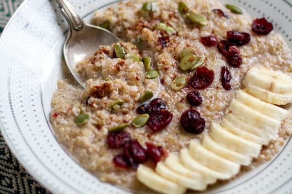 Spiced quinoa coconut porridge