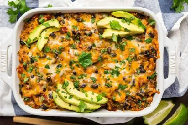 Mexican chicken quinoa casserole