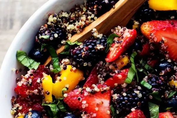 Honey-lime quinoa fruit salad