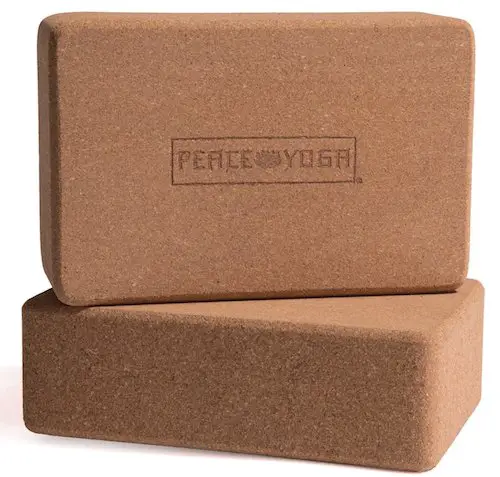 Peace Yoga Cork Wood Yoga Blocks