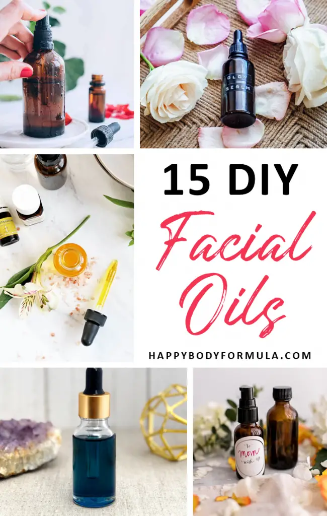 15 DIY Facial Oil Recipes for Every Skin Type | HappyBodyFormula.com