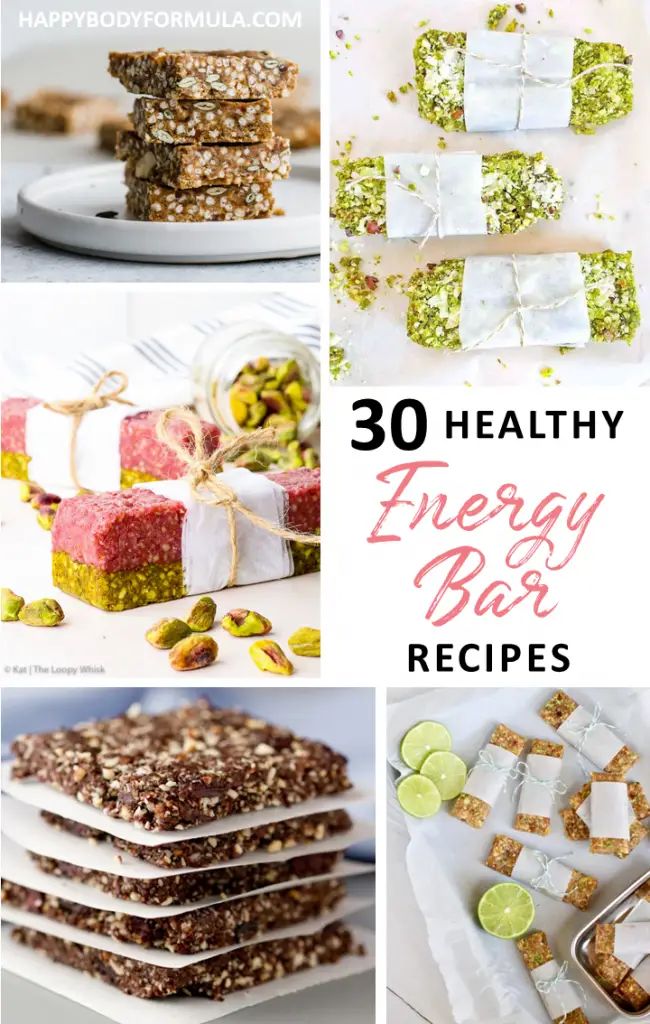 30 Healthy + Homemade Energy Bar Recipes | HappyBodyFormula.com