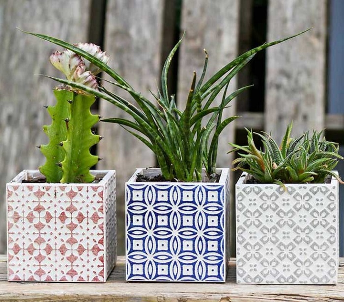 TILED MOROCCAN PLANTERS
