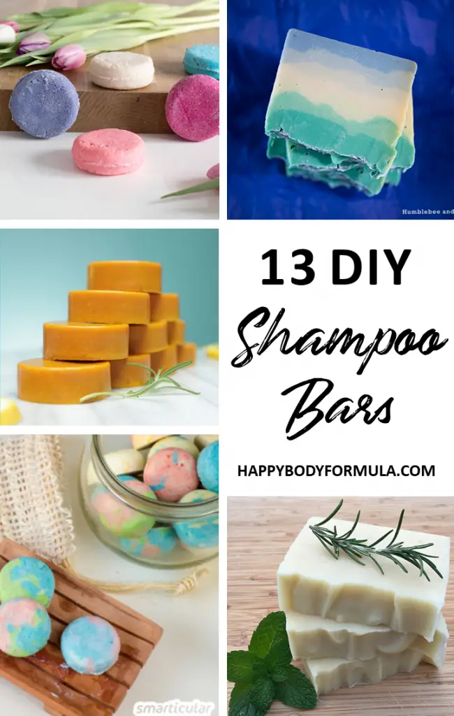 13 Homemade Shampoo Bar Recipes for All Hair Types | HappyBodyFormula.com