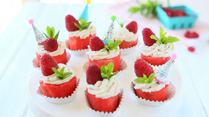 WATERMELON AND COCONUT CREAM CAKES