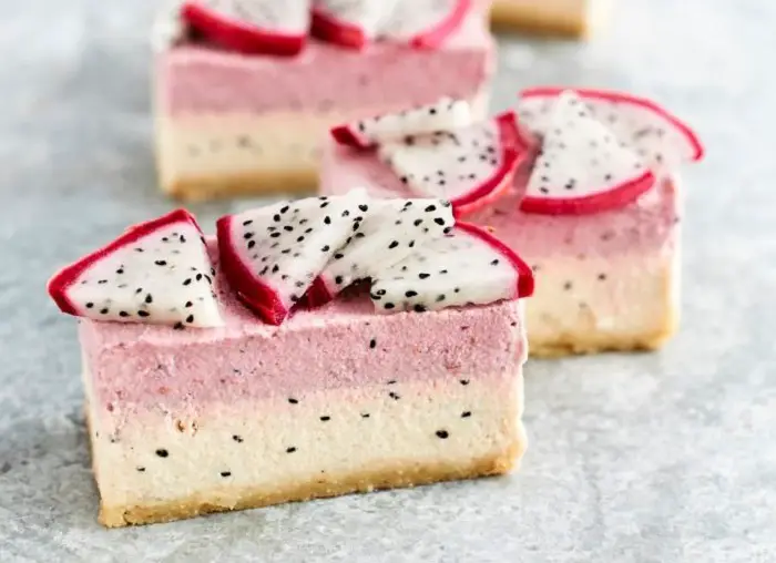 DRAGON FRUIT CHEESECAKES