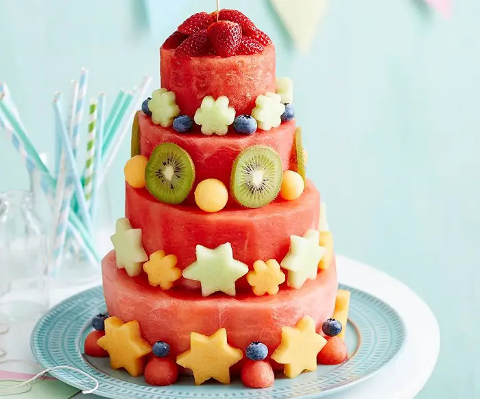 5 Off] Order 'Fruit Theme Birthday Cake (3-Tier)' Online | Urgent Delivery  Across London // Sugaholics™