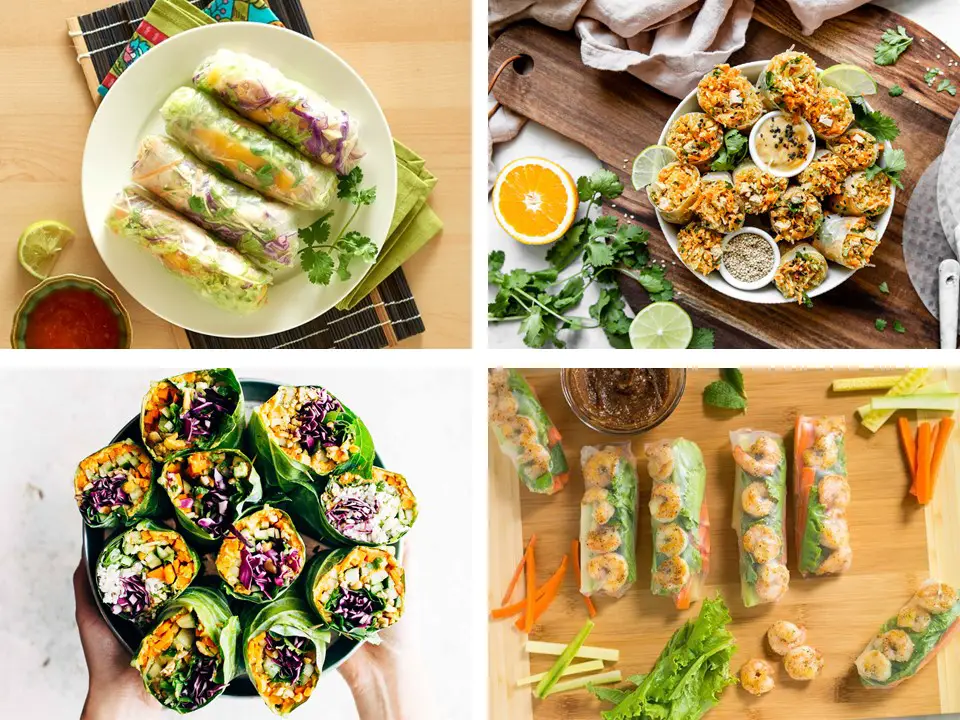 Vegetarian Rice Paper Rolls - Hey Nutrition Lady