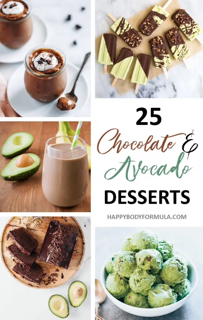 25 Healthy Desserts Combining Chocolate with Avocado | HappyBodyFormula.com