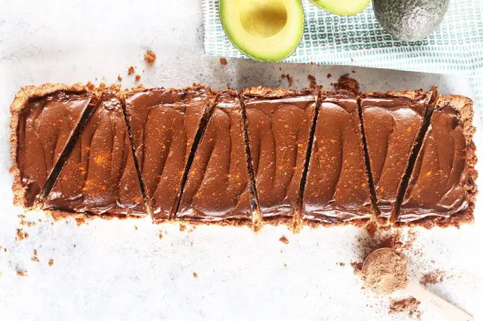 SPICY CHOCOLATE AVOCADO TART