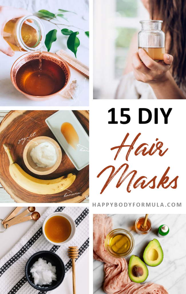 15 DIY Hair Masks for Damaged, Dry, & Curly Hair | HappyBodyFormula.com