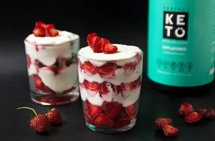 KETO COLLAGEN STRAWBERRY RICOTTA PARFAIT