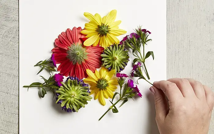 DIY POUNDED FLOWER ART