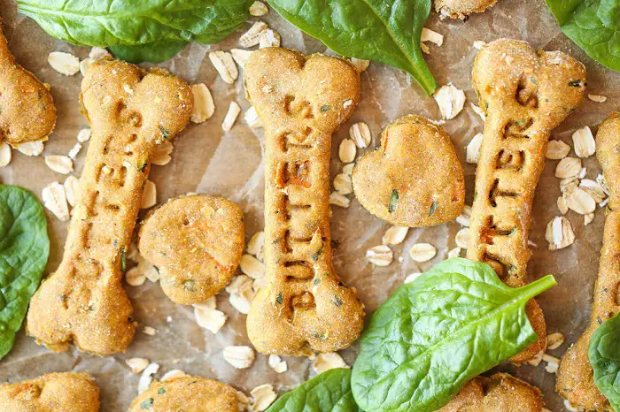 SPINACH, CARROT AND ZUCCHINI DOG TREATS
