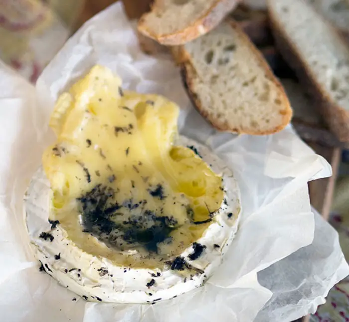 BAKED BRIE WITH BLACK TRUFFLES