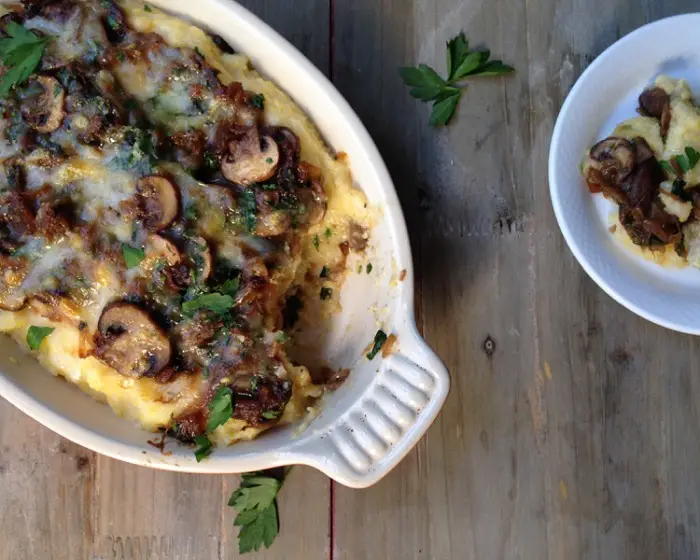 MUSHROOM POLENTA GRATIN