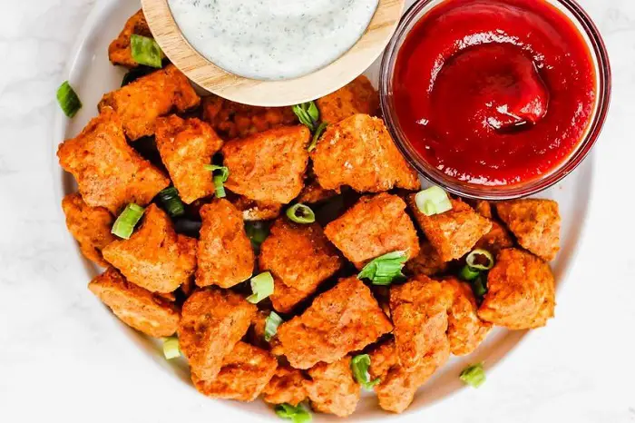 BAKED BUFFALO TOFU NUGGETS