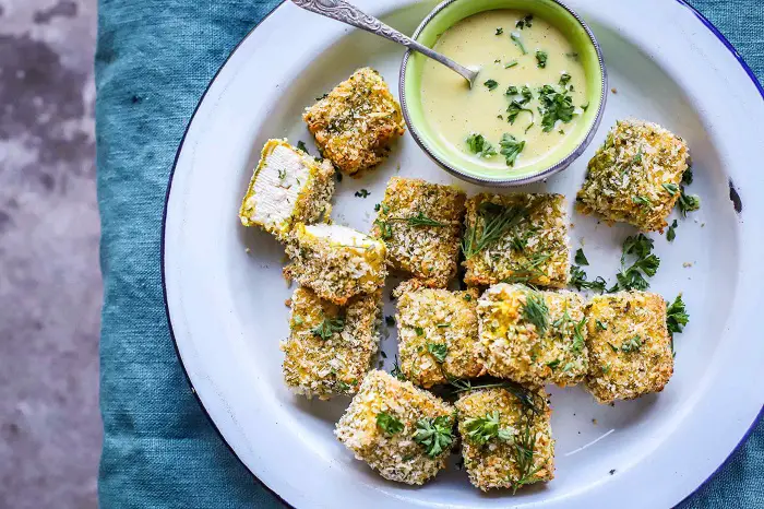 CRISPY RANCH TOFU “CHICKEN” NUGGETS