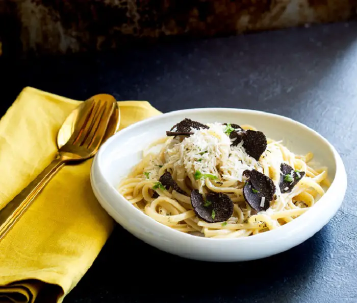 FIVE INGREDIENT BLACK TRUFFLE PASTA