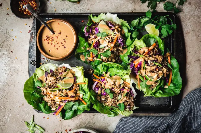 VEGAN ASIAN LETTUCE WRAPS