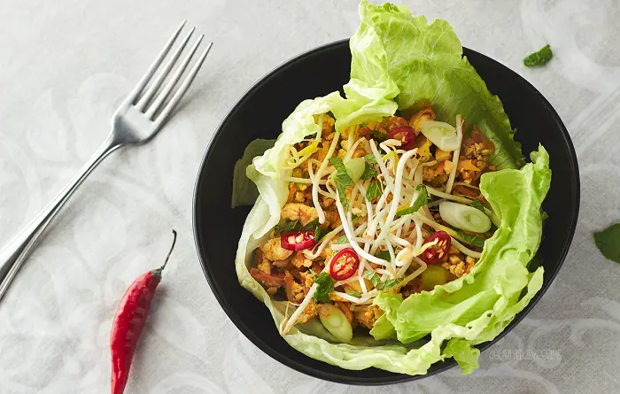 VEGAN TOFU LETTUCE CUPS