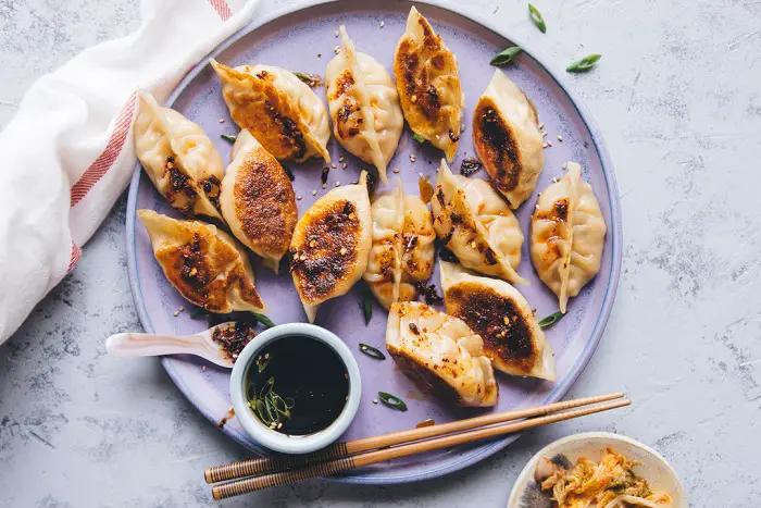 TOFU AND KIMCHI DUMPLINGS