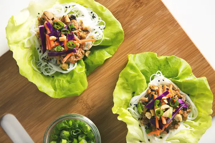 TEMPEH THAI LETTUCE WRAPS