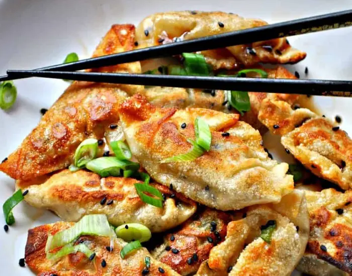 VEGAN SESAME TOFU DUMPLINGS