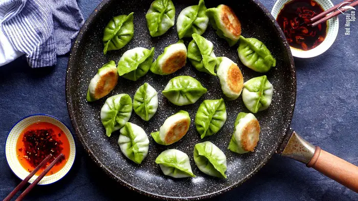 PAN-FRIED VEGETARIAN DUMPLINGS