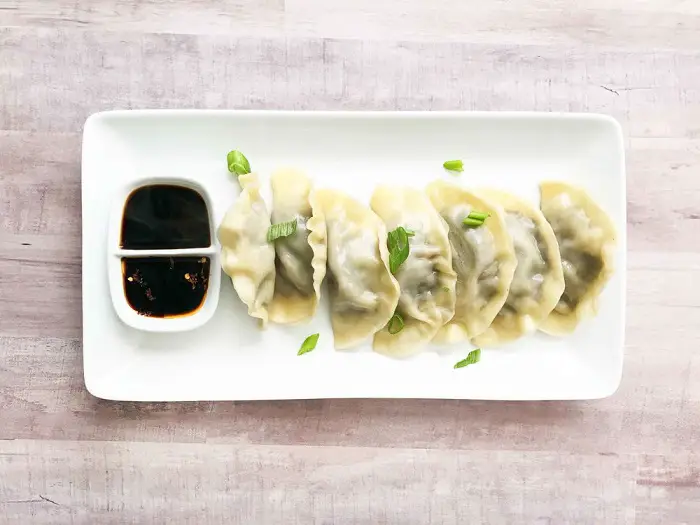 SPRING ONION & MUSHROOM STEAMED DUMPLINGS